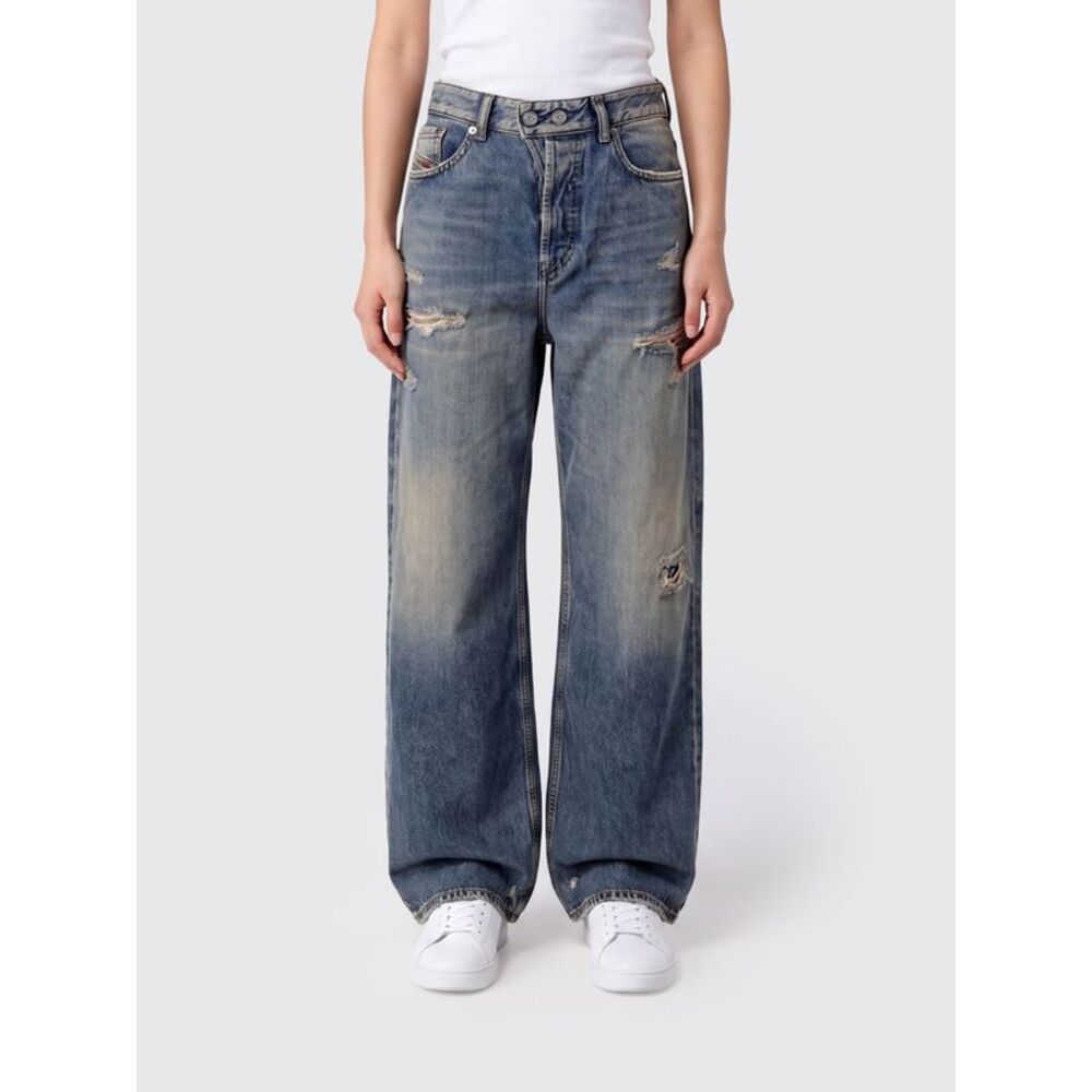 Diesel Women Diesel 1996 D-Sire Mid-Rise Wide-Leg Jeans In Worn-Effect Denim